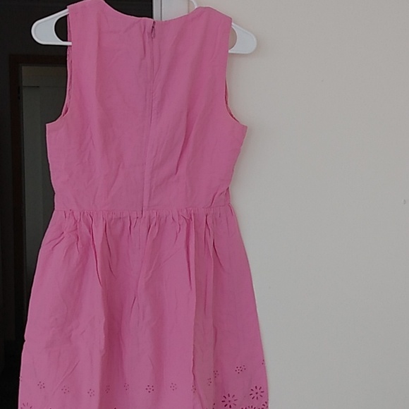🌻J Crew washed pink eyelet dress Sz 2 - Picture 5 of 16
